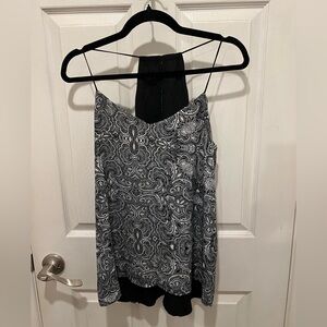 Express Black and White Paisley Camisole